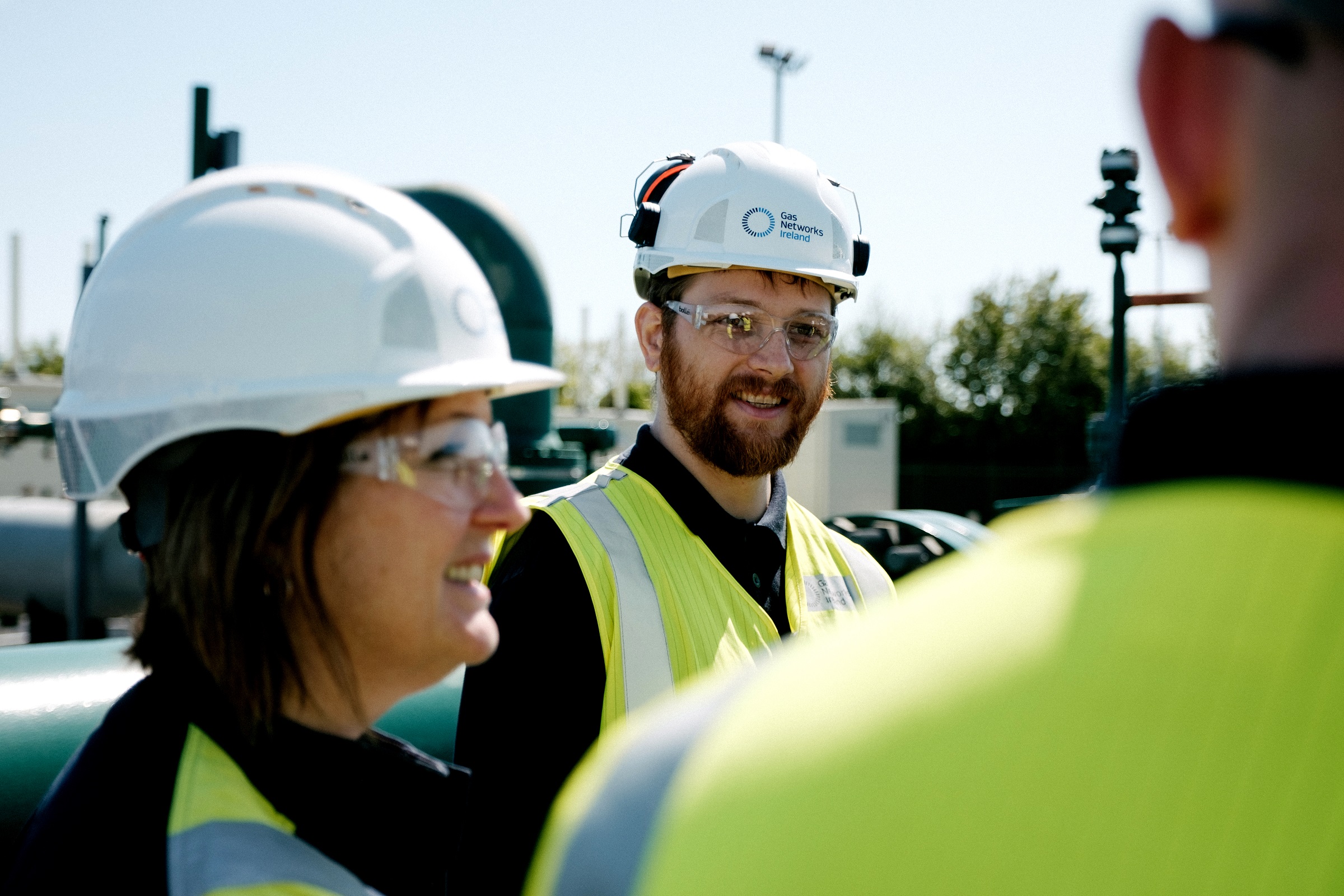 Staff working on engineering project