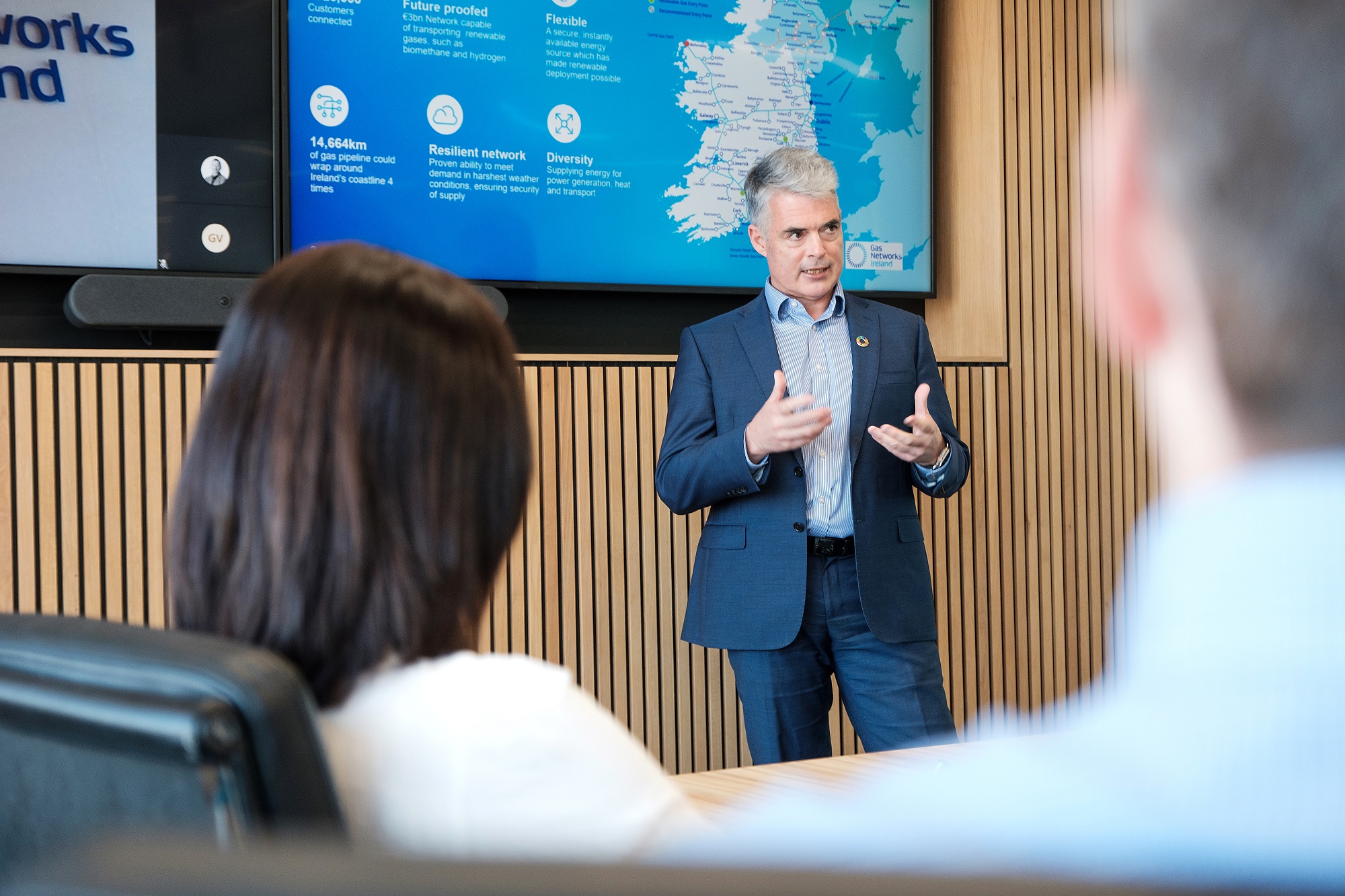 Staff giving presentation