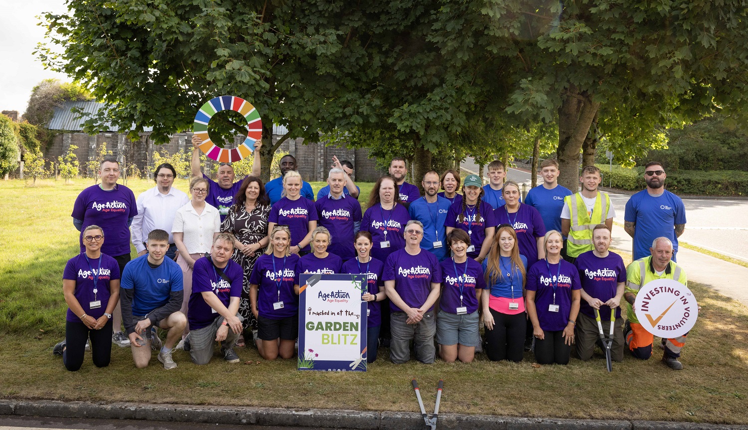 Gas Networks Ireland employees taking part in a gardening blitz alongside their charity partner Age Action Ireland